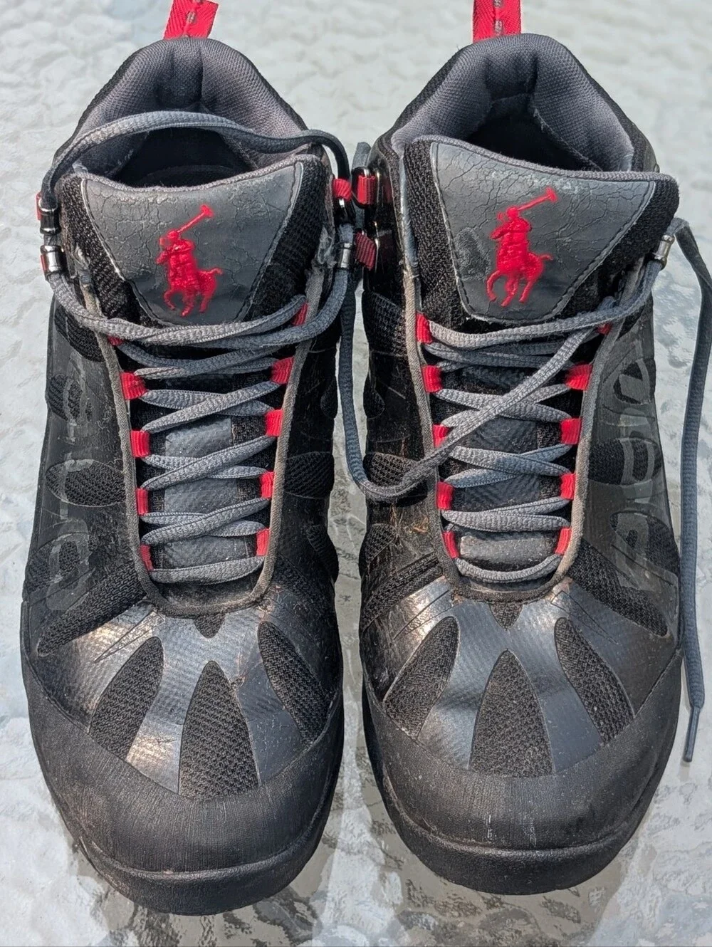 Polo Ralph Lauren Spielman Black Trail Hiking Boots Size US 10 Men's